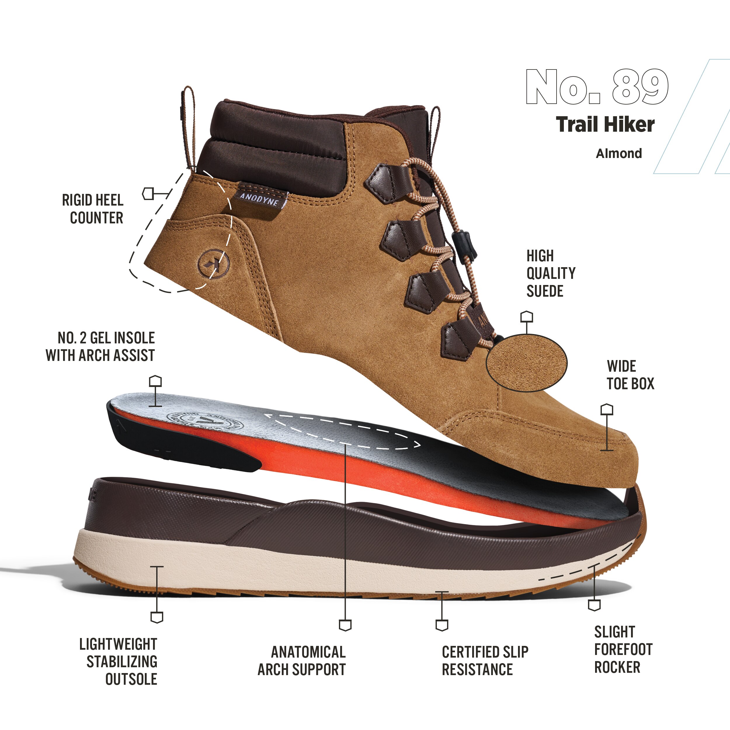 No. 89 Women's Trail Hiker (Gen 1) | Anodyne Shoes